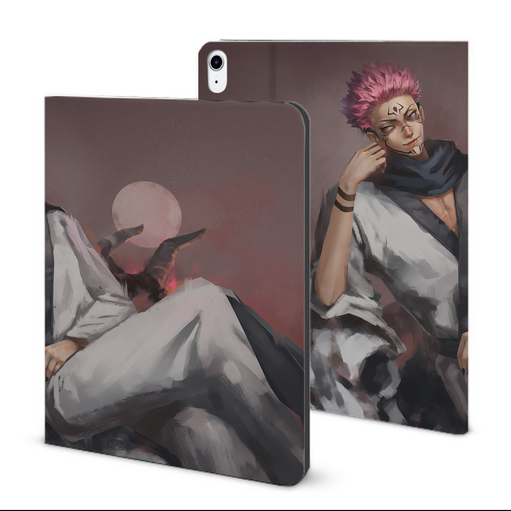 （画像用） 呪術廻戦 Jujutsu Kaisen IPad ケース ブック型 PUレザー TPU 耐衝撃 軽量 薄型 ペン収納なし 全面保護 IPad 各モデル対応